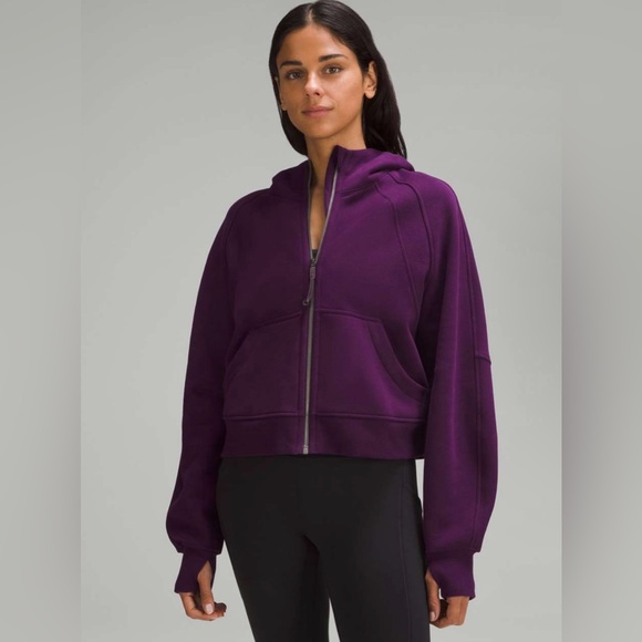 lululemon athletica Tops - SOLD Lululemon Scuba Purple Oversized Full-Zip, XS/S (P2P 21”)
